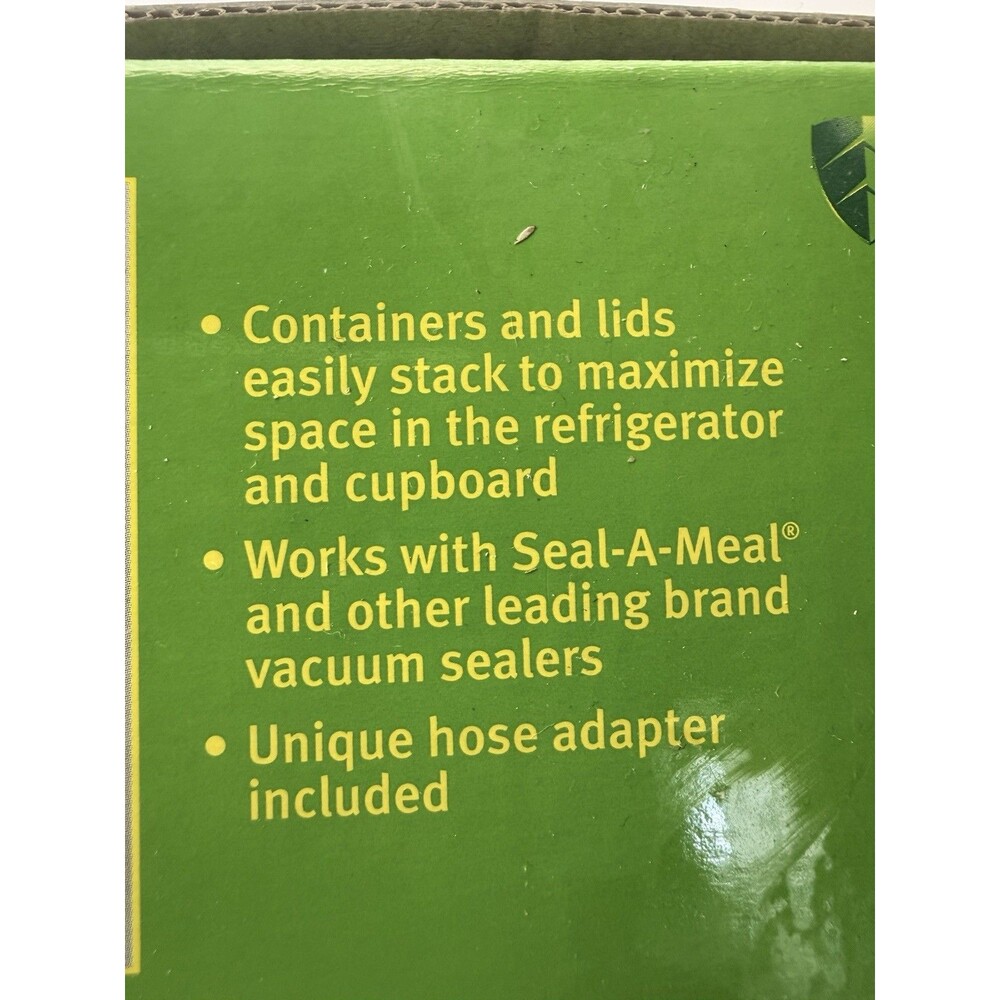 (3) Food Saver Vacuum Storage Container w. Lid Small Rectangular Lunch Leftovers - Picture 11 of 12